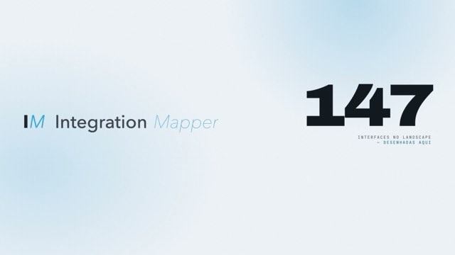 Primeiro quadro do vídeo: o lockup do Integration Mapper ao lado do número 147